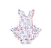 Floral Patchwork Ruffle Sunsuit