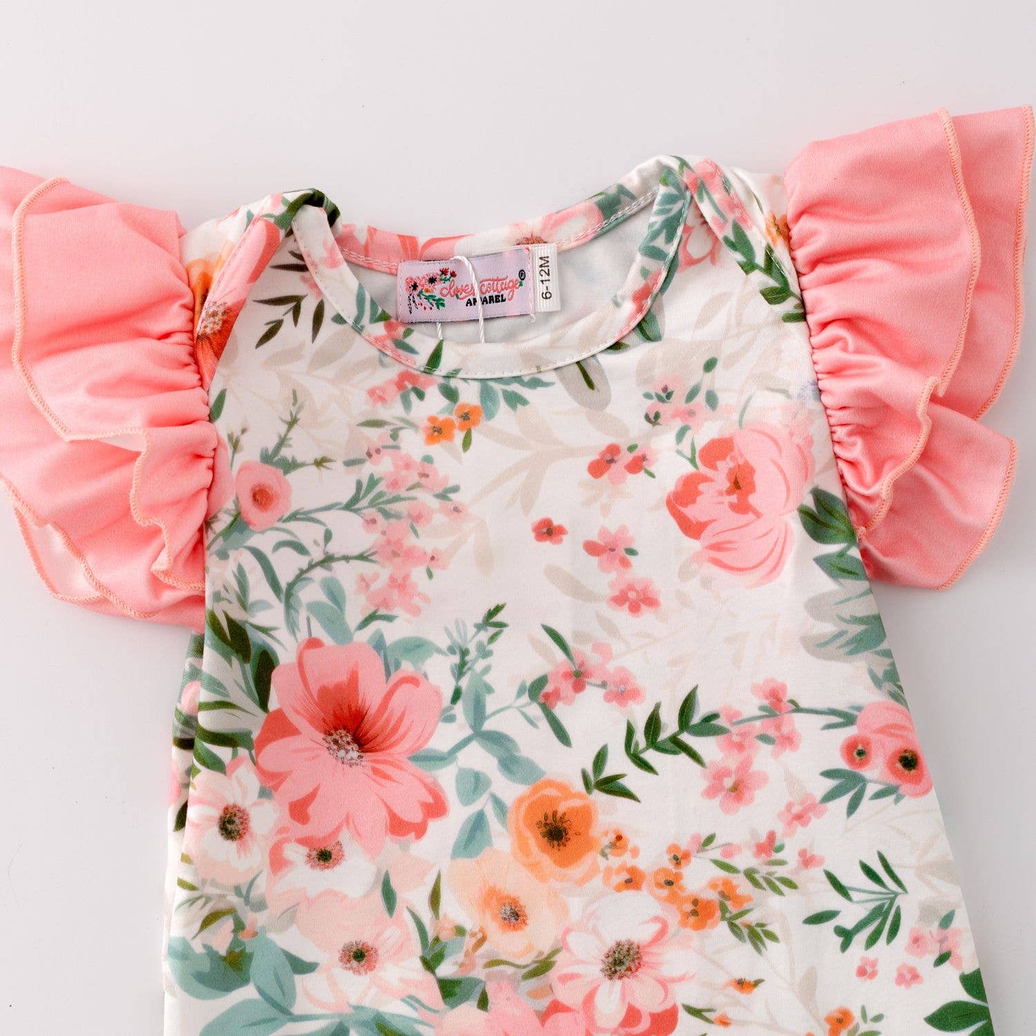 Peach Antique Baby Romper