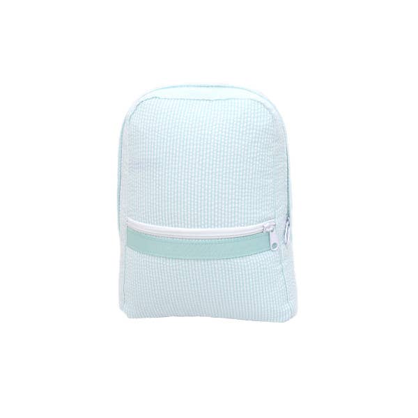 Mint Seersucker Small Backpack | Mint