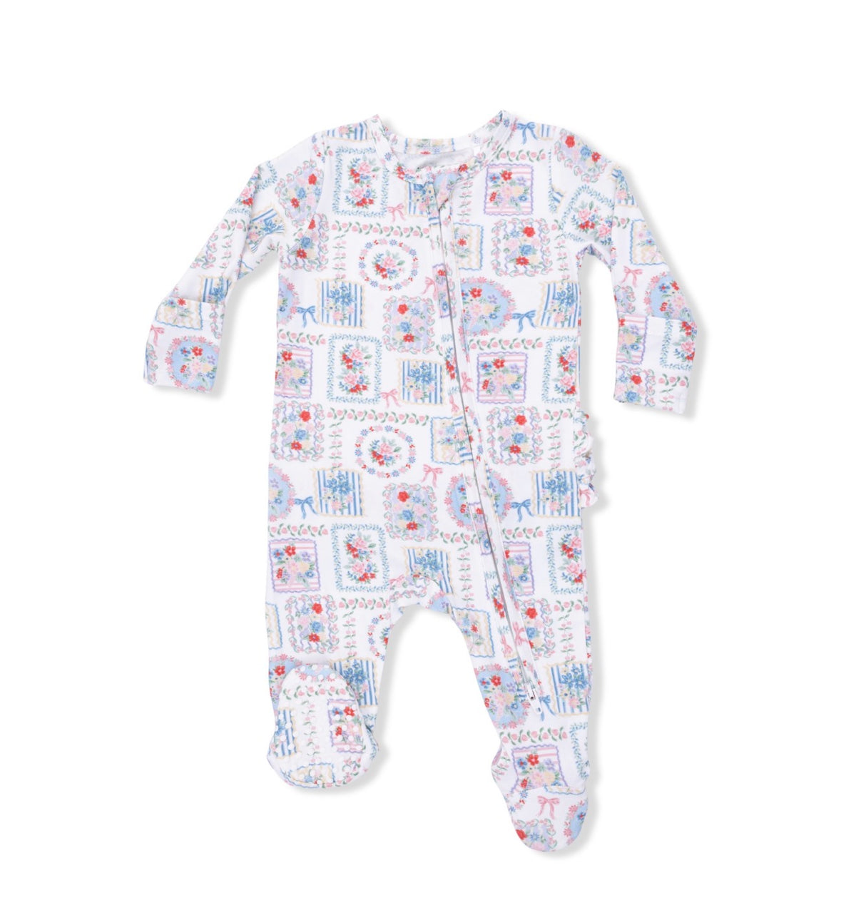 Floral Patchwork Footie