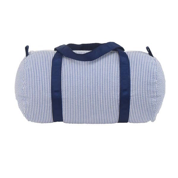 Navy Seersucker Baby Duffel | Mint