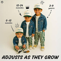 Kid/Baby 2-Tone Cap: Put It on My Papa's Tab (Green/Beige)