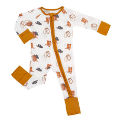 Life Is Better In Boots  Baby Bamboo Pajamas, 2-Way Zipper