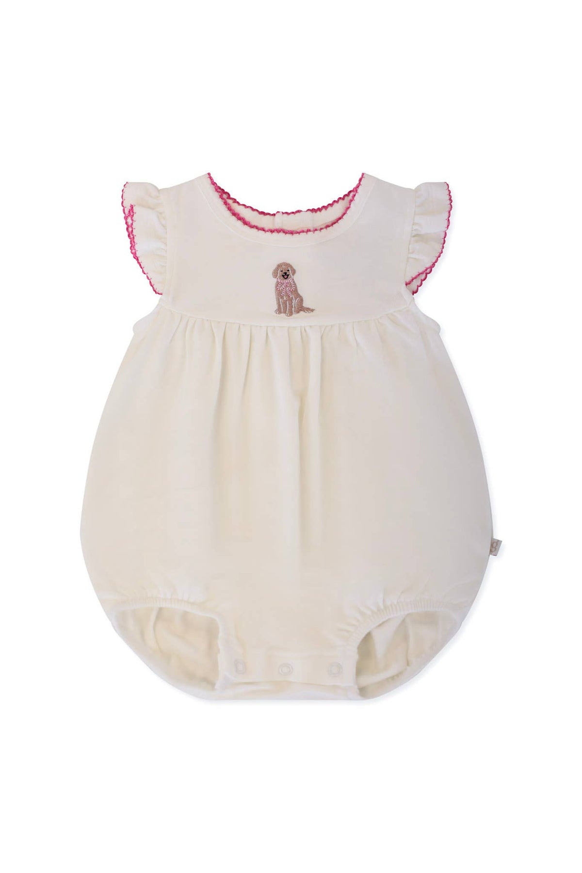 Doodle Puppy- Embroidered Flutter Bubble (SALE)