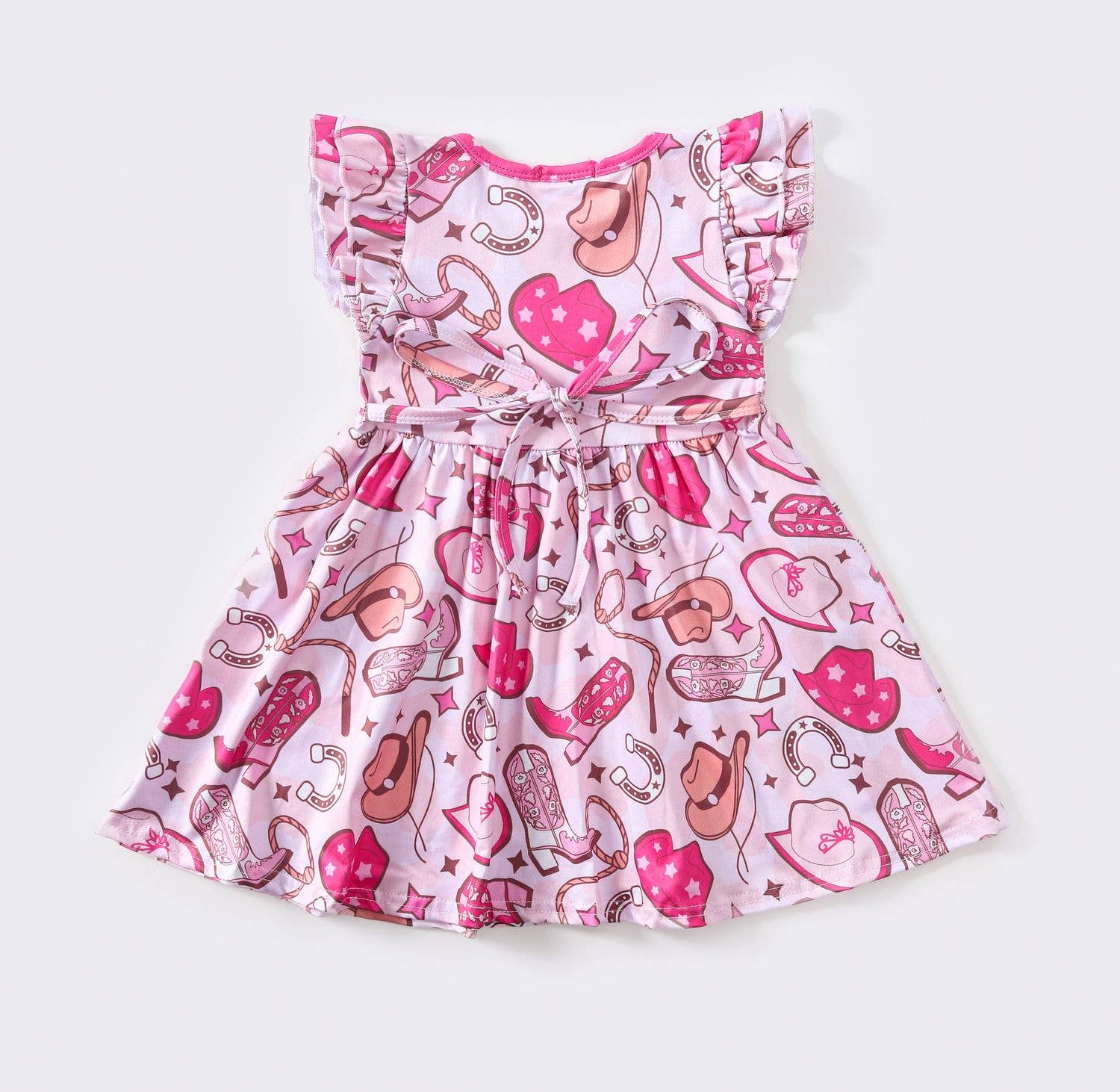 Electric Pink Cowgirl Girls Dress