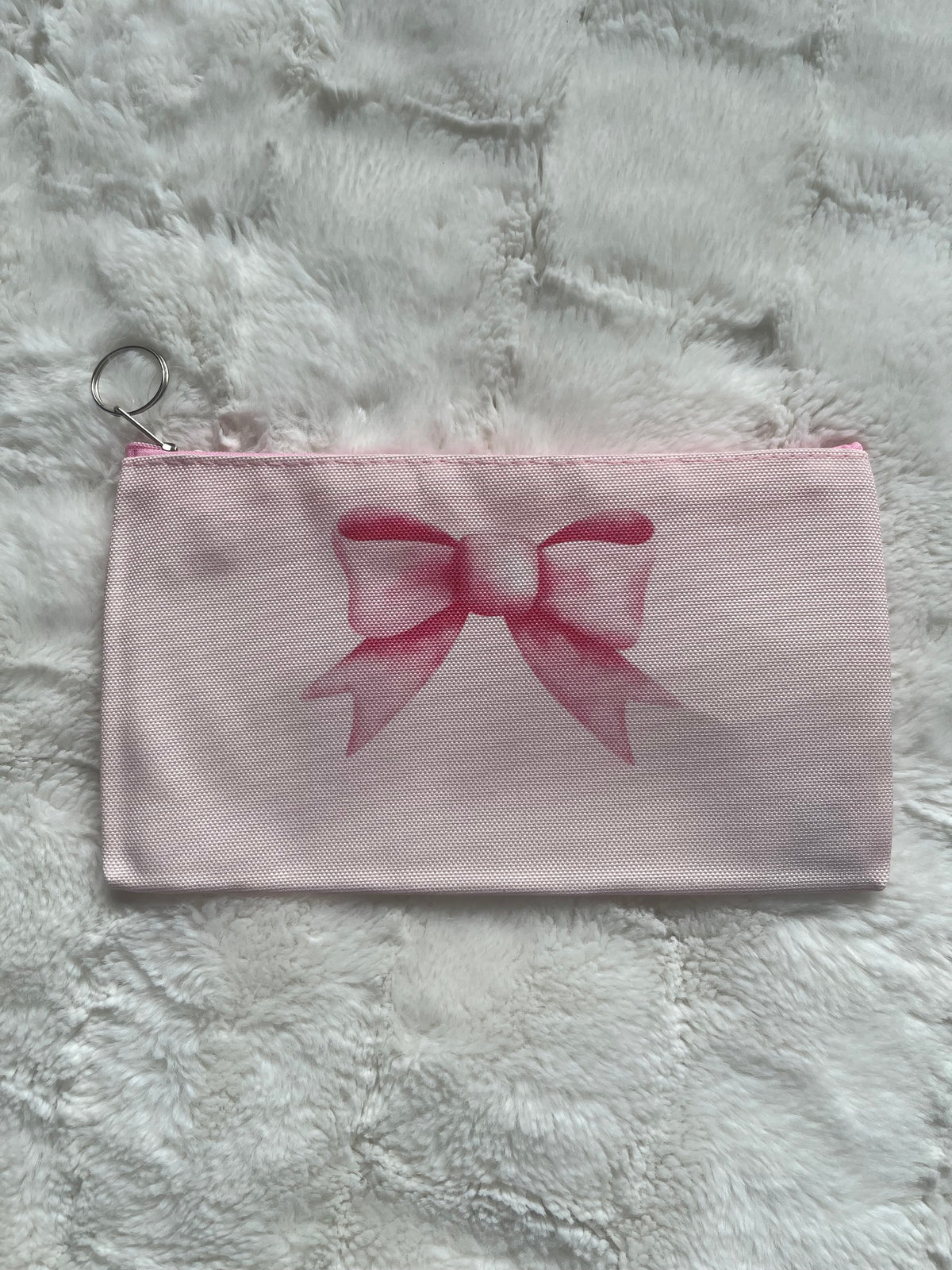Pale Pink Bow Pouch