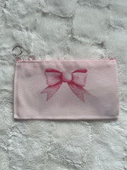 Pale Pink Bow Pouch