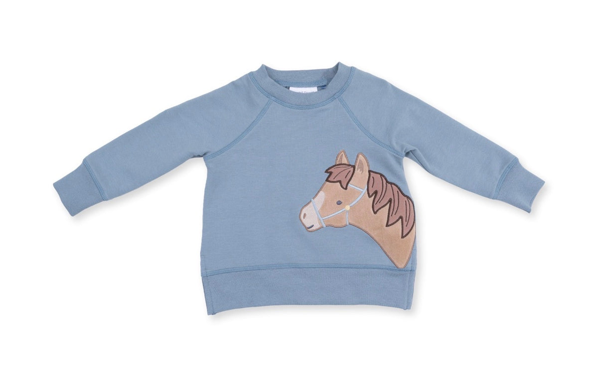 Blue Horse Head Sweatshirt