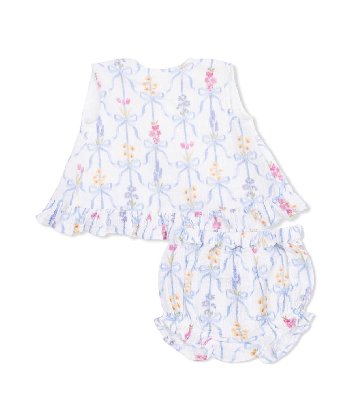 Ribbon Bouquets- Ruffle Back Top & Bloomer