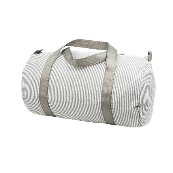 Grey Seersucker Baby Duffel | Mint