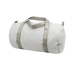Grey Seersucker Baby Duffel | Mint