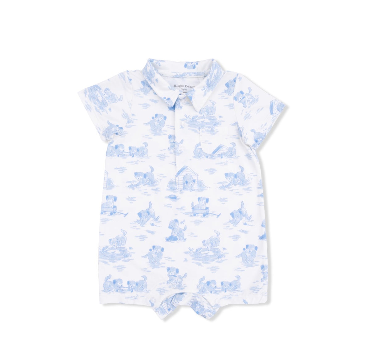 Puppy Toile Polo Shortie