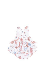 Cowboy Boots Pink Ruffle Sunsuit