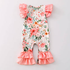 Peach Antique Baby Romper