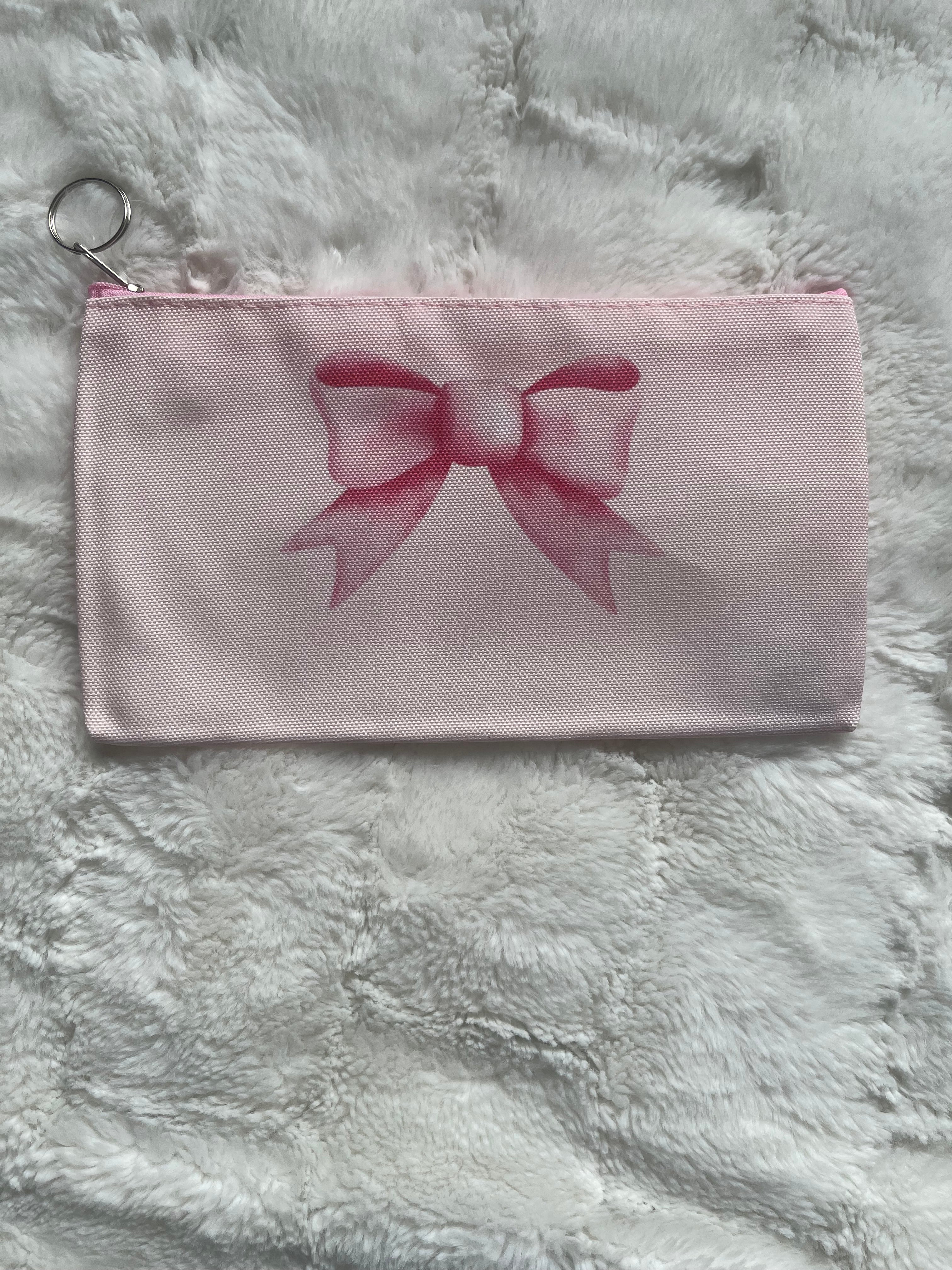 Pale Pink Bow Pouch