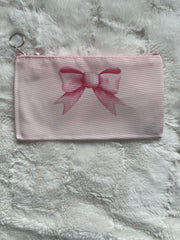 Pale Pink Bow Pouch