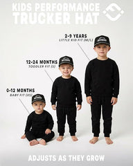 Kid's Golf Hat - Long Live Boyhood - Black