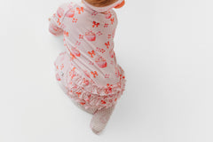 Cupcakes and Bows Ruffle Bamboo Onesie