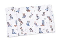 Buckaroo Boots Swaddle Blanket