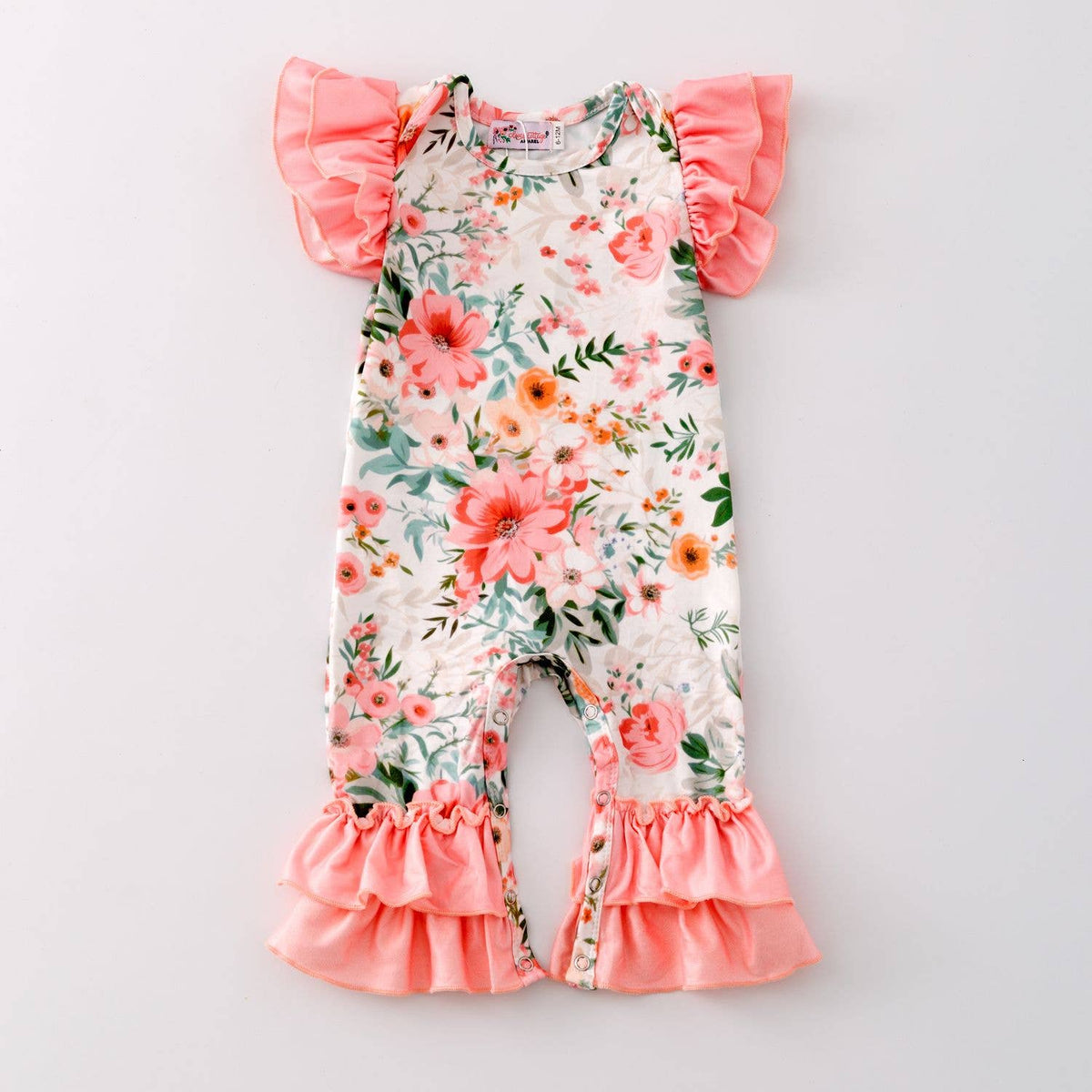 Peach Antique Baby Romper