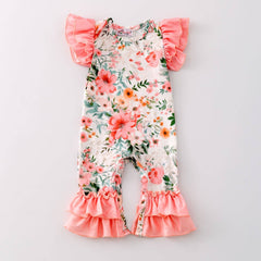 Peach Antique Baby Romper