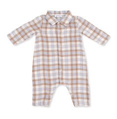 Western Plaid Romper