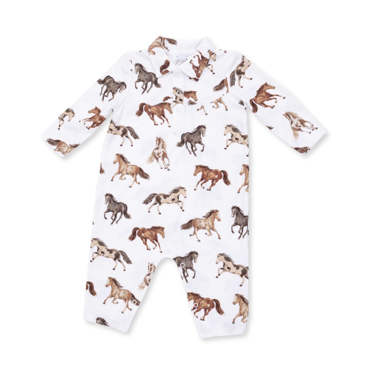 Wild Horses Long Sleeve Cowboy Romper