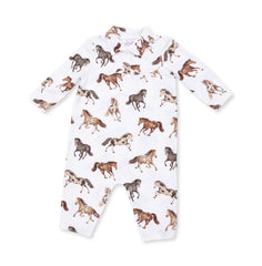 Wild Horses Long Sleeve Cowboy Romper