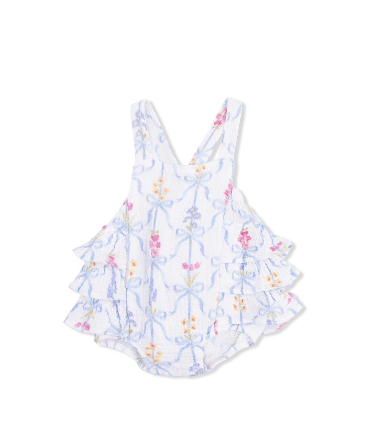 Ribbon Bouquet Ruffle Sunsuit