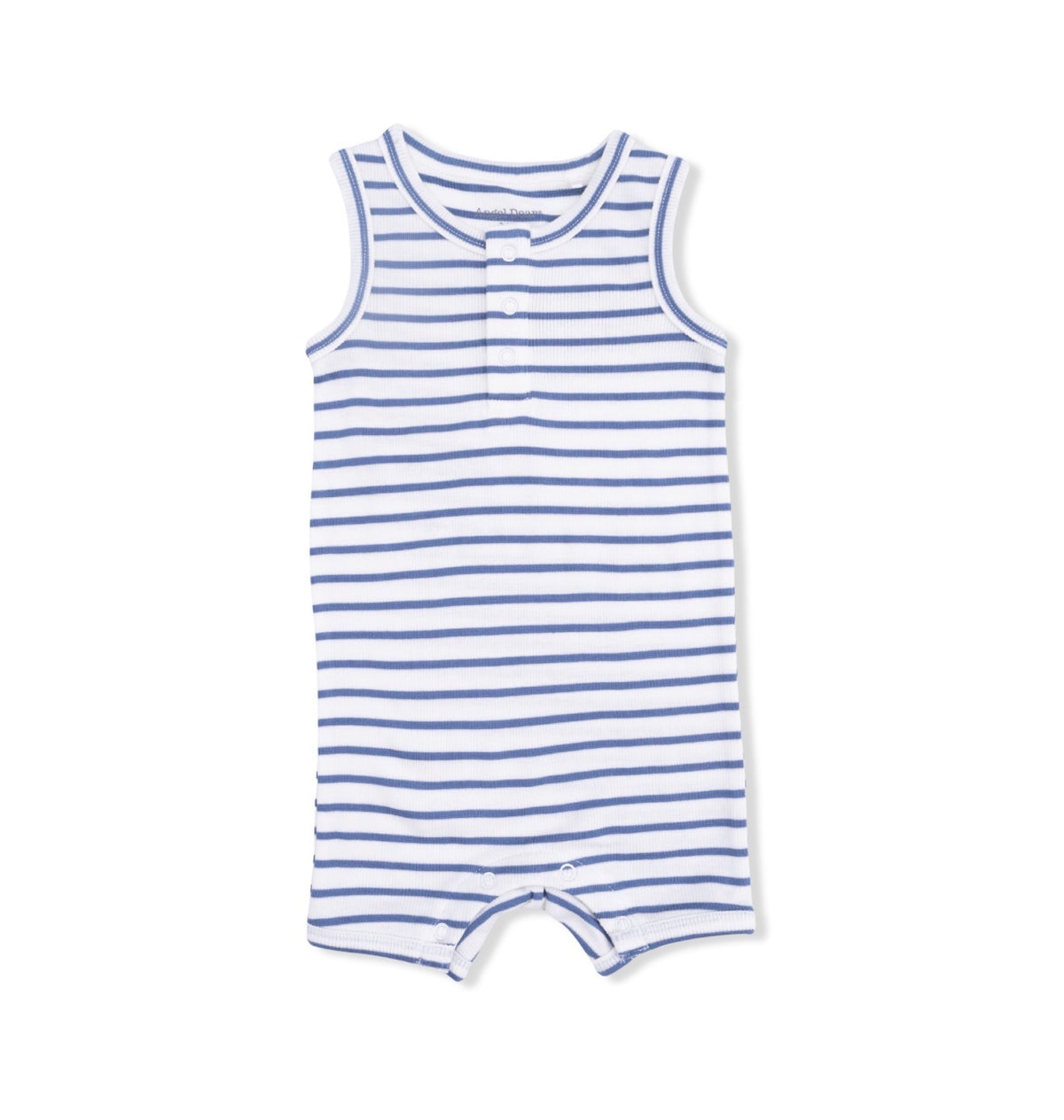 Navy Stripe Henley Shortie Romper