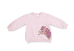 Pink Horse Head Sweatshirt
