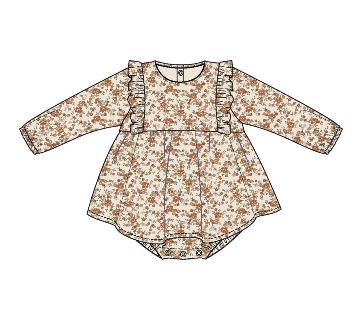 Praire Calico Ruffle Bubble