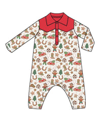 Cowboy Christmas Romper