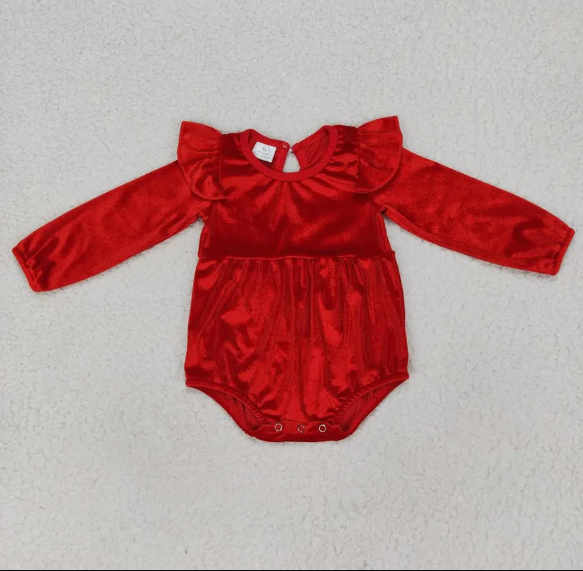 Red Velvet Girls Romper