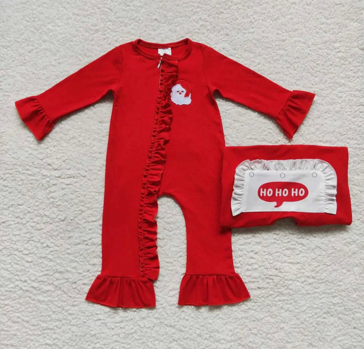 Baby Girls Red Santa Romper