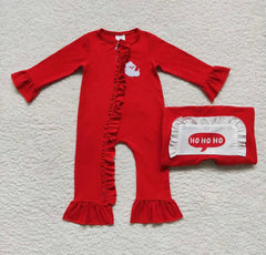 Baby Girls Red Santa Romper
