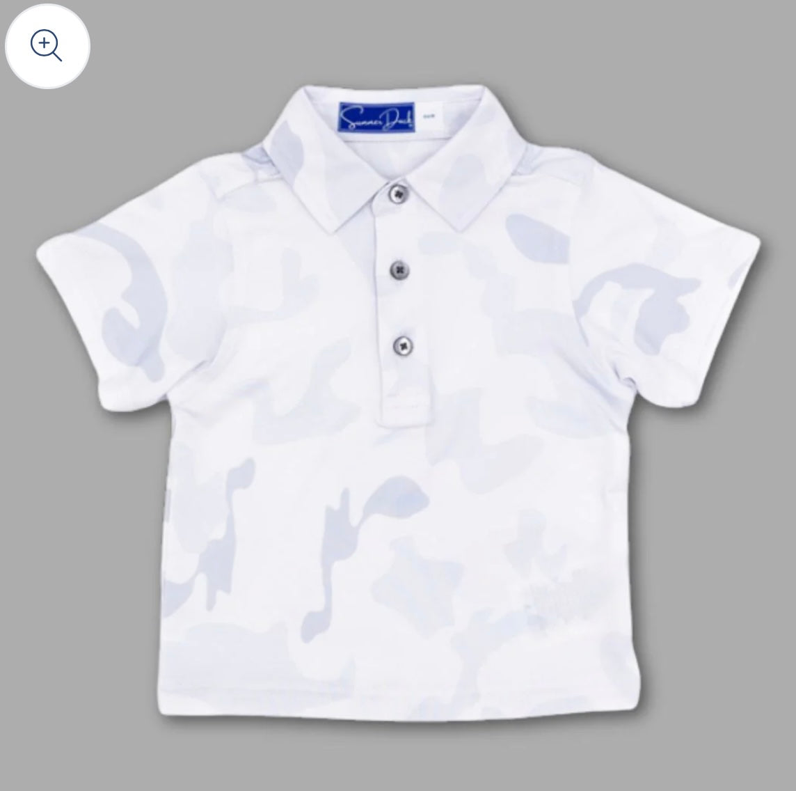 White Camo Boys Polo