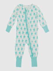 Girls Turquouse bamboo bow sleeper