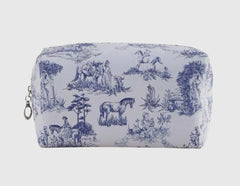 Blue western makeup bag
