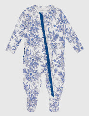 Girls Bamboo Blue Toile Sleeper