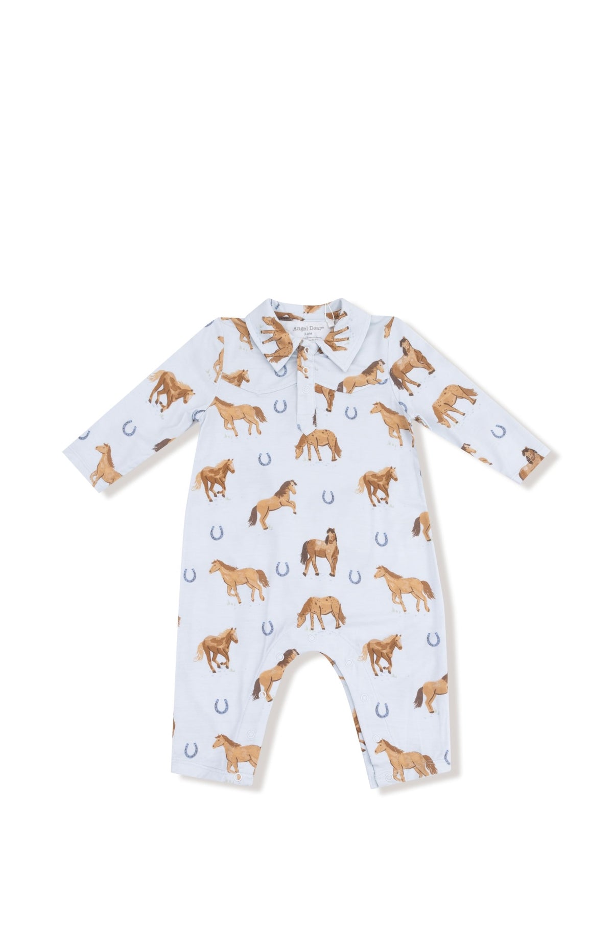 Blue Horses L/S Cowboy Romper