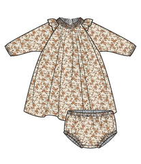 Praire Calico Smock Dress & Diaper Cover