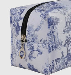 Blue western makeup bag