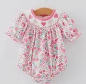 Girls Heart Floral Bubble