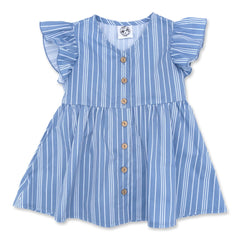 Vintage Blue Flutter Dress