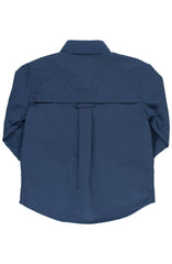 Boys Navy Sun Protective Button Down Shirt
